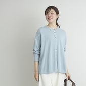 TUTIE./強撚コットンニットロングスリーブカーディガン